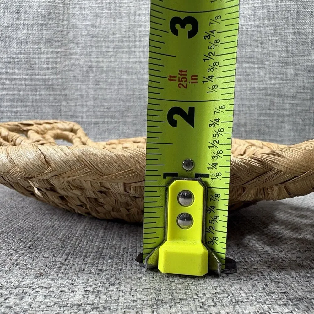 Woven Wicker Owl Baskets Set of 2 Boho Wall Decor Catchall Tray Natural Vintage
